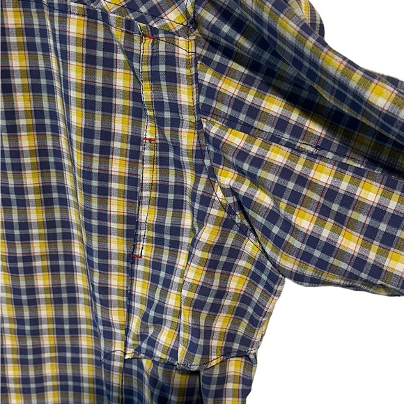 Columbia Mens Blue And Yellow Long Sleeve Outdoorsman Button Down Shirt, XXL - Picture 4 of 7